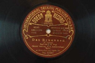 Das Erkennen / (C. Loewe)