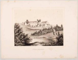 Das Rittergut Fürstenhof-Loßnitz nördlich von Freiberg, aus dem Album der Schlösser und Rittergüter