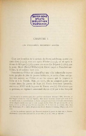 Henri de Kleist : sa vie et ses oeuvres