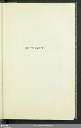 Erste Kämpfe
