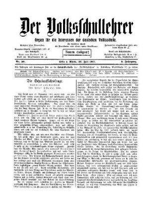 Die Schulaufsichtsfrage : Rückblick und Ausblick ; IV.