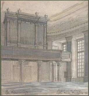Rosenbauer, Gregor; Frankfurt; Studienarbeiten - Orgel in der französischen Reformationskirche, Frankfurt a.M. (Innenraumperspektive)