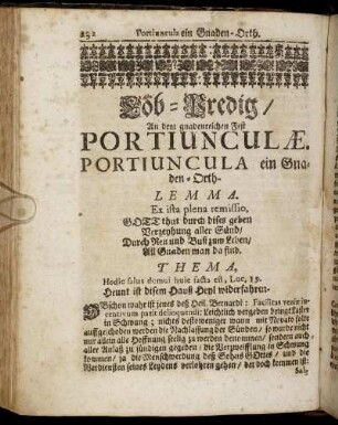 [Zwölffte] Lob-Predig, Portiuncula ein Gnaden-Orth – [Sechzehende] Lob-Predig, Xaverius Ein Wunder-voller Pilgramb