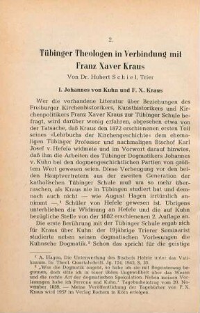 18-57 Tübinger Theologen in Verbindung mit Franz Xaver Kraus