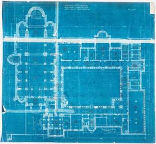 Benediktinerabtei St. Mauritius, Clerf (Clervaux): Grundriss Erdgeschoss (1:100)