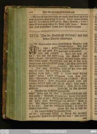 XXVII. Von der Kindschafft Gottes, und dem hohen Adel der Glaubigen.