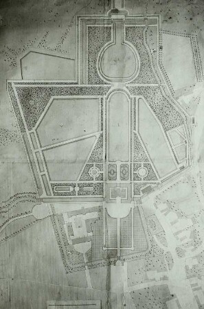 Entwurf für Schloß und Garten Zabeltitz, Lageplan