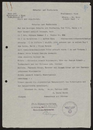 Material zu Josephine Fohleutner