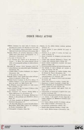 I. Indice degli autori