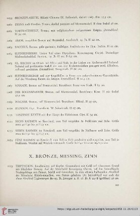 X. Bronze, Messing, Zinn