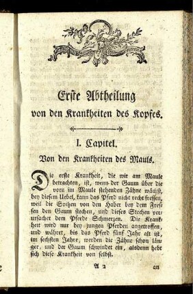 I. Capitel. Von den Krankheiten des Mauls.