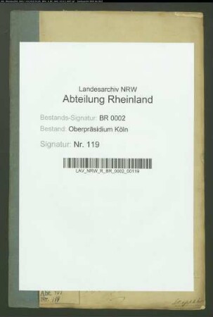 An die Regierung zu Trier überwiesene Gegenstände