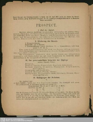 II. Gliederung des Ganzen