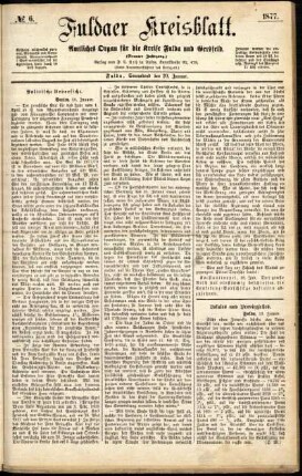 Ausgabe vom Samstag, den 20. Januar 1877.