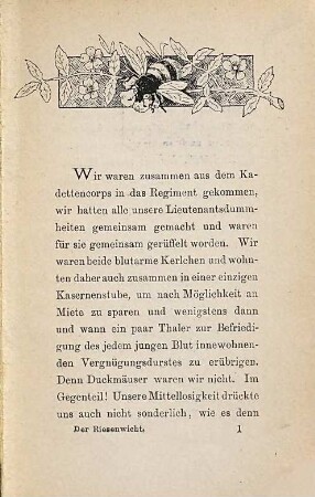 Der Riesenwicht : Novelle