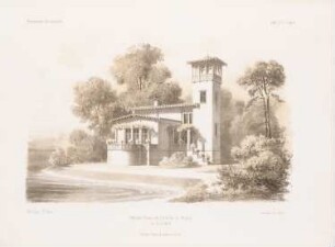 Sommerhaus am Strand, Hapsal: Perspektivische Ansicht (aus: Architektonisches Skizzenbuch, H. 34, 1858)
