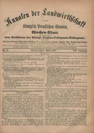 No. 15. Berlin, den 8. April 1868. VIII. Jahrgang.