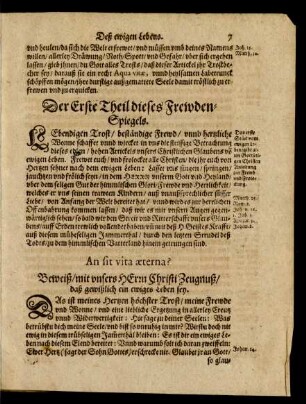 Der Erste Theil dieses Frewden-Spiegels.