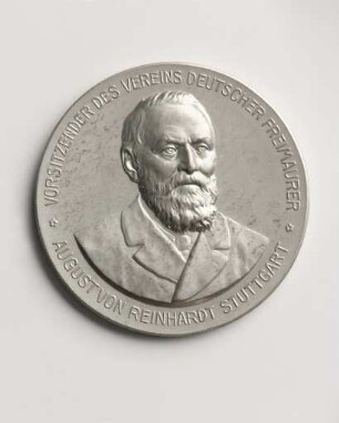 Medaille auf August von Reinhardt aus dem Jahr 1905