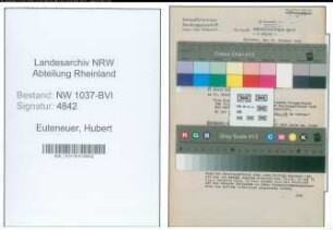 Entnazifizierung Hubert Euteneuer , geb. 12.11.1906 (Vermess.Techniker)