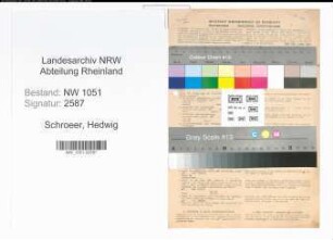 Entnazifizierung Hedwig Schroeer , geb. 09.10.1914 ()