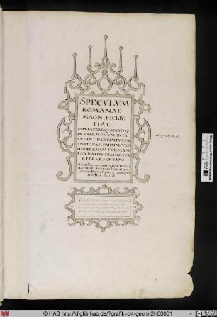 Speculum Romanae Magnificentiae (Titelseite).
