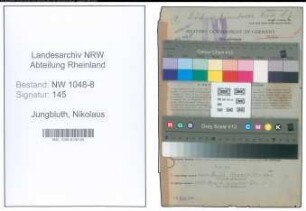 Entnazifizierung Nikolaus Jungbluth , geb. 03.12.1896 (Angestellter)