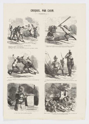 Politische Szenen, aus: "Le Charivari", Paris 1866