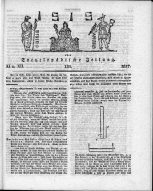 Verhandlungen der königlichen Societät zu London. - Vom November [18]16 bis März [18]17