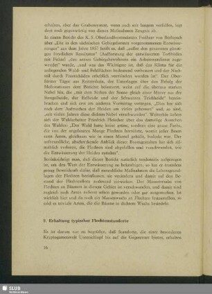 9. Erhaltung typischer Flechtenstandorte