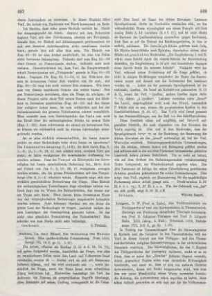 487-488 [Rezension] Sachsse, Eduard, Die Bedeutung des Namens Israel