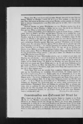 Gemeindeaufbau vom Sakrament des Altars her