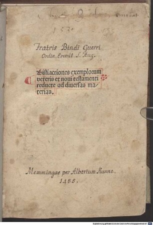 Distinctiones exemplorum veteris et noui testamenti : reducte ad diuersas materias