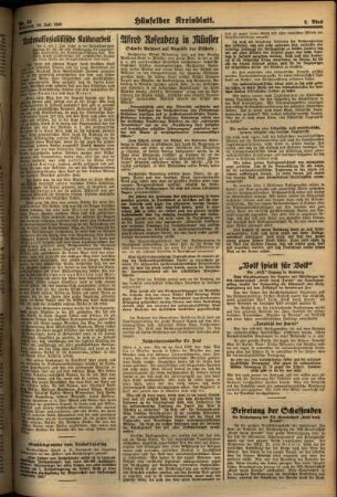 Zweite Ausgabe vom Mittwoch, den 10. Juli 1935.