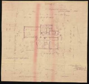 Garten Gustav Kopp, Schwenningen: Wohnhaus Grundriss Erdgeschoss 1:100