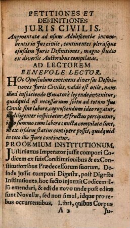 Synopsis Juris Civilis, Definitionibus, Distinctionibus, Et Quaestionibus Infinitis