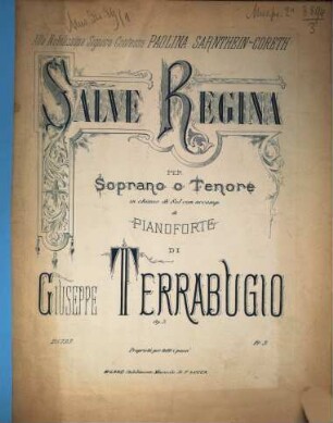 Salve Regina : per soprano o tenore