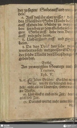 [Am zwanzigsten Sontage nach Trinitatis]