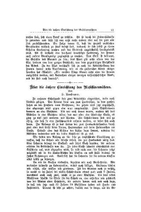 Über die äußere Einrichtung des Maschinennähens