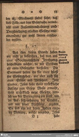 §. 17. Beantwortung eines zweyten Einwurfs
