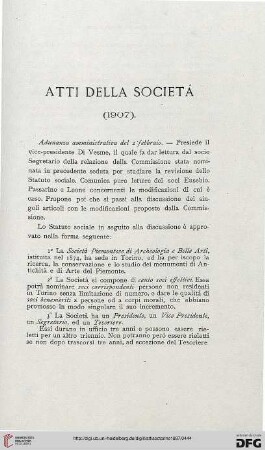 Atti della società: (1907)