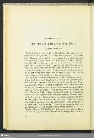 Fünftes Kapitel: Die Spanier in der Neuen Welt