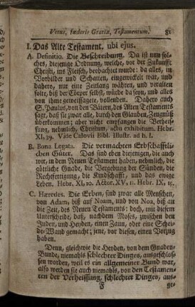 I. Das Alte Testament. ubi ejus