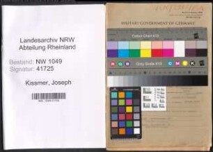 Entnazifizierung Joseph Kissmer , geb. 01.10.1907 (Landwirt)