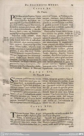 CAPUT XV. De Venere.