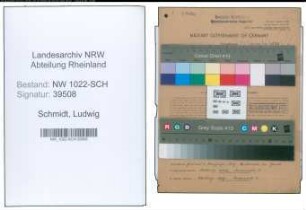 Entnazifizierung Ludwig Schmidt , geb. 11.12.1888 (Lokfuehrer)