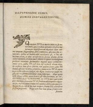Illustrissimee Comes, Domine Indulgentissime, ...