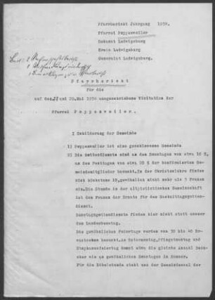 Poppenweiler: Pfarrbericht 1938