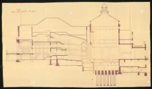 Preußisches Staatstheater, Kassel: Längsschnitt 1:100