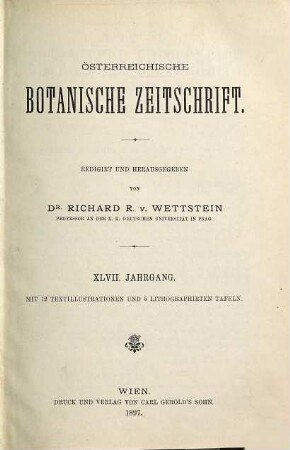 Österreichische botanische Zeitschrift. 47. 1897